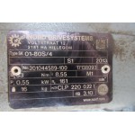 161 RPM 0,55 KW Asmaat 20 mm. Used.